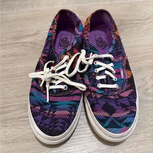 Vans Multicolor Authentic Canvas Sneakers—Size 8W/6.5M